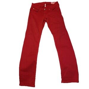 Women’s Size 25 Cherry Red Stretch Capri Jeans Rag & Bone Brand Sexy
